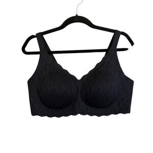 Comfelie Classic Bra 2XL Black Classic Lace Wireless Seamless Lingerie Comfort